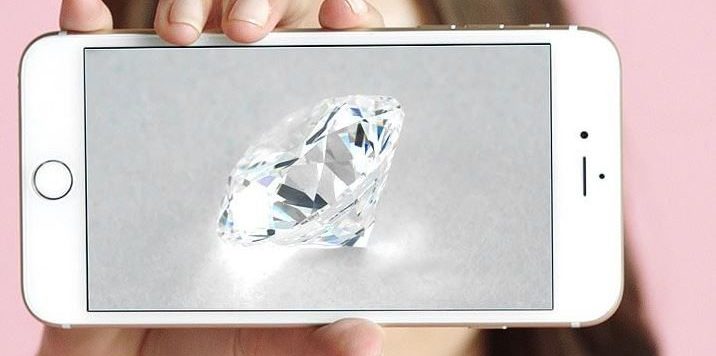 Digital Cell Phone Diamond Photo
