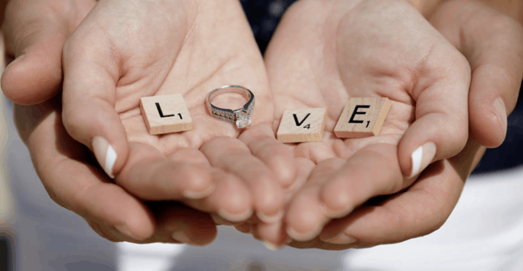 Love in Couples Hand With Ring