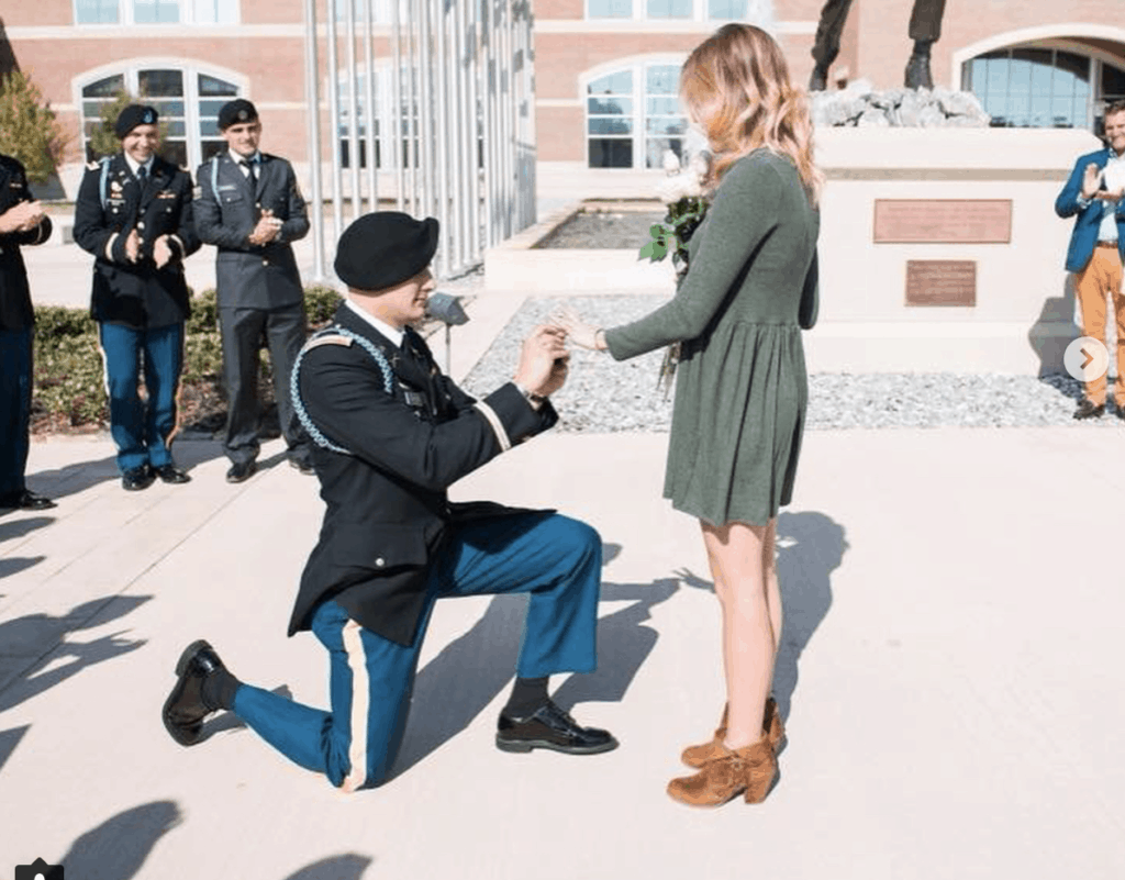 Soldier Proposing To Girlfriend