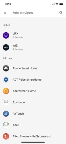devices that work with google home