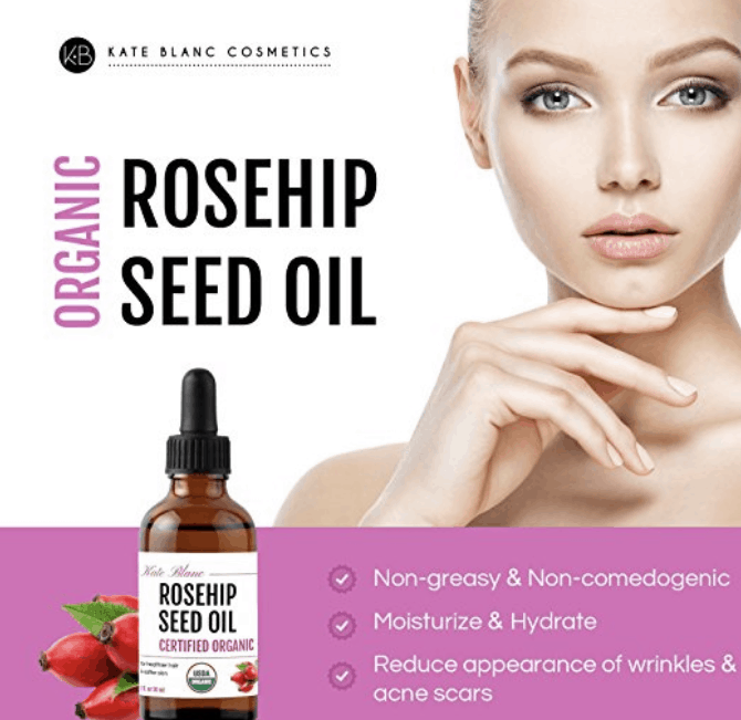 Kate Blanc Rosehip Seed Oil Model