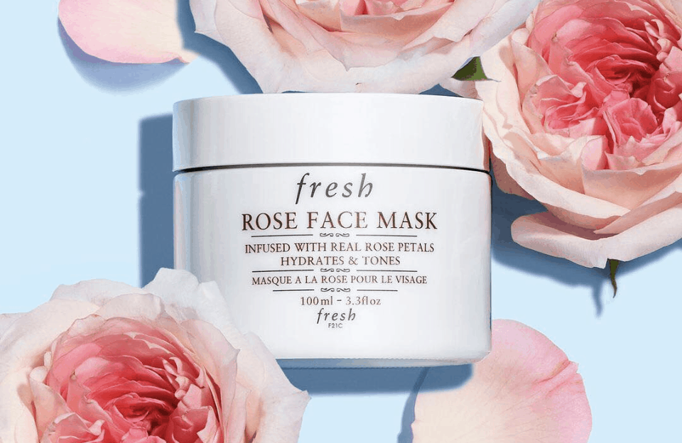Fresh Rose Face Mask Roses Backdrop