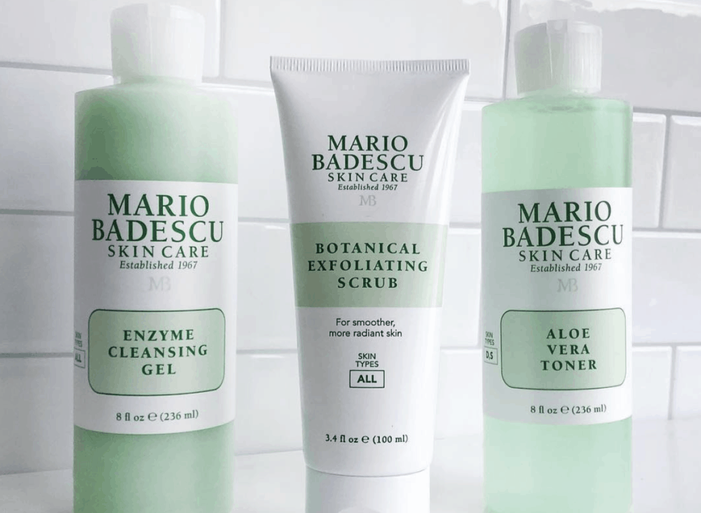 Mario Badescu Enzyme Cleansing Gel and facial prods