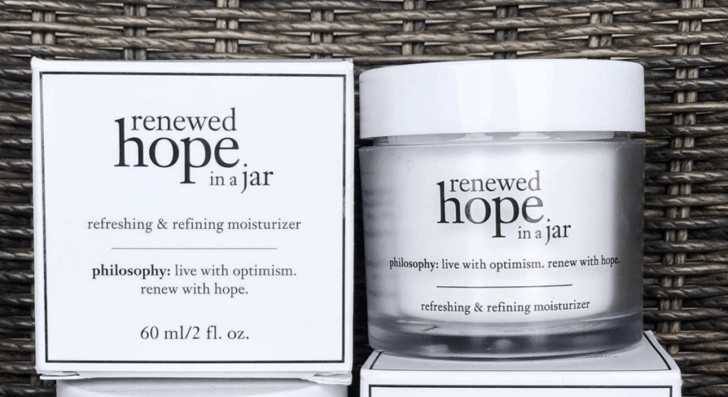 Philosophy's Renewed Hope In A Jar and boxing 