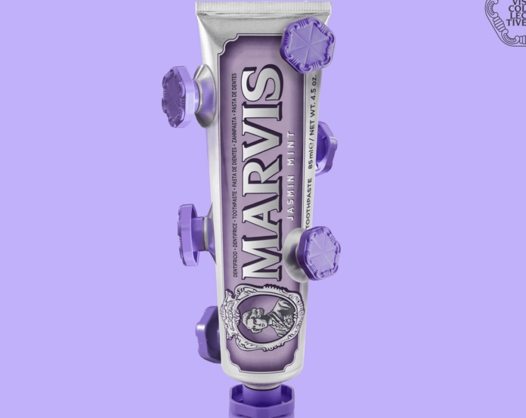 Marvis Toothpaste Classic Jasmin Mint Purple Backdrop