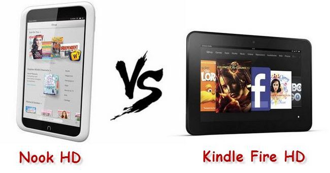 Kindle Fire vs Nook HD feature