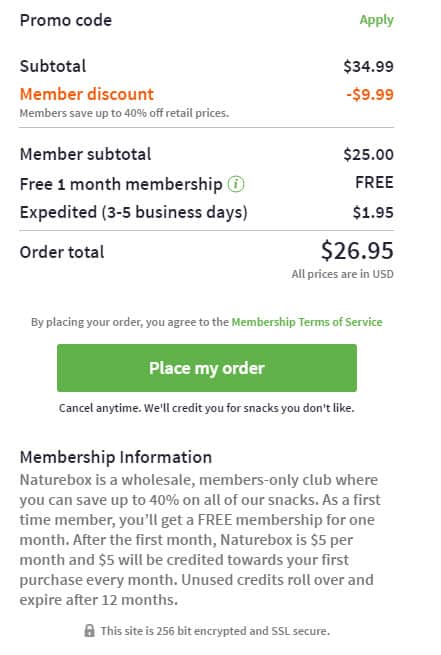 naturebox checkout