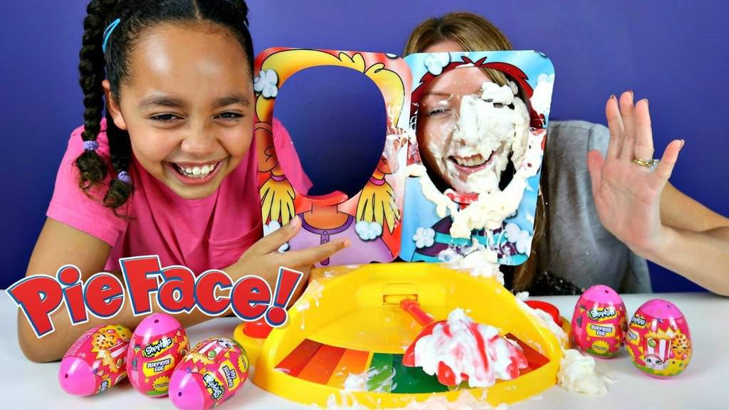 PIE FACE CHALLENGE!!!  MESSY WHIPPED CREAM IN THE FACE GAME 