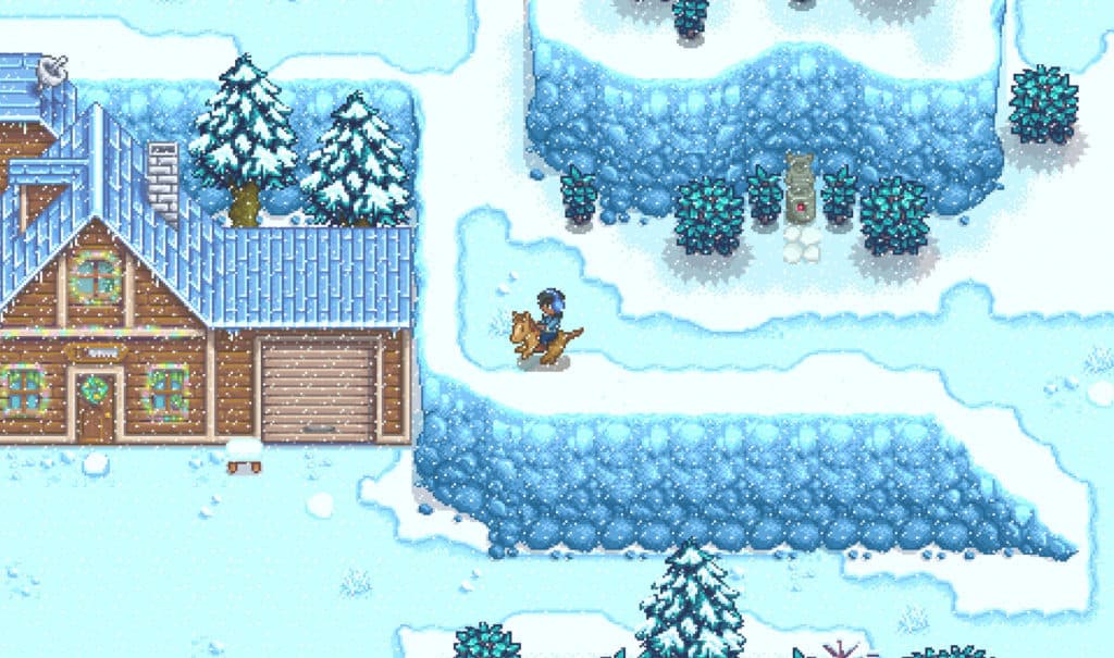 stardew valley snowing