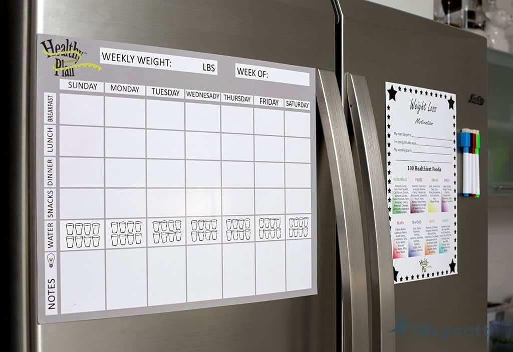 HealthyPlan Weekly Meal Planner & Tracker Fridge
