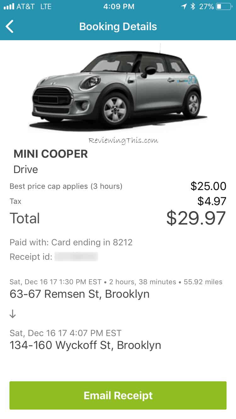 cost of reachnow car service