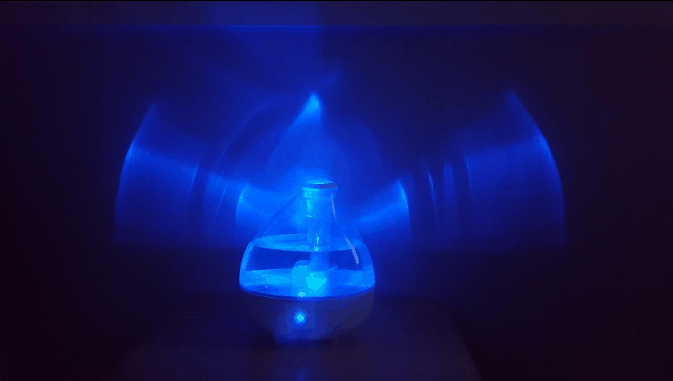 air mist at night time