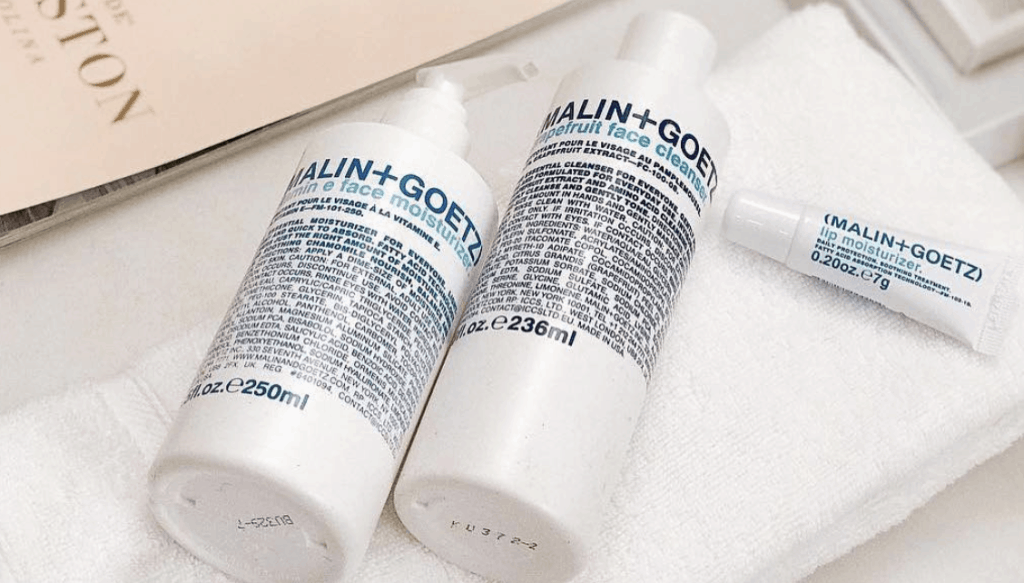 Malin + Goetz Skincare Essentials Set Grapefruit Vitamin E and Lip