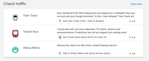 check traffic with google home