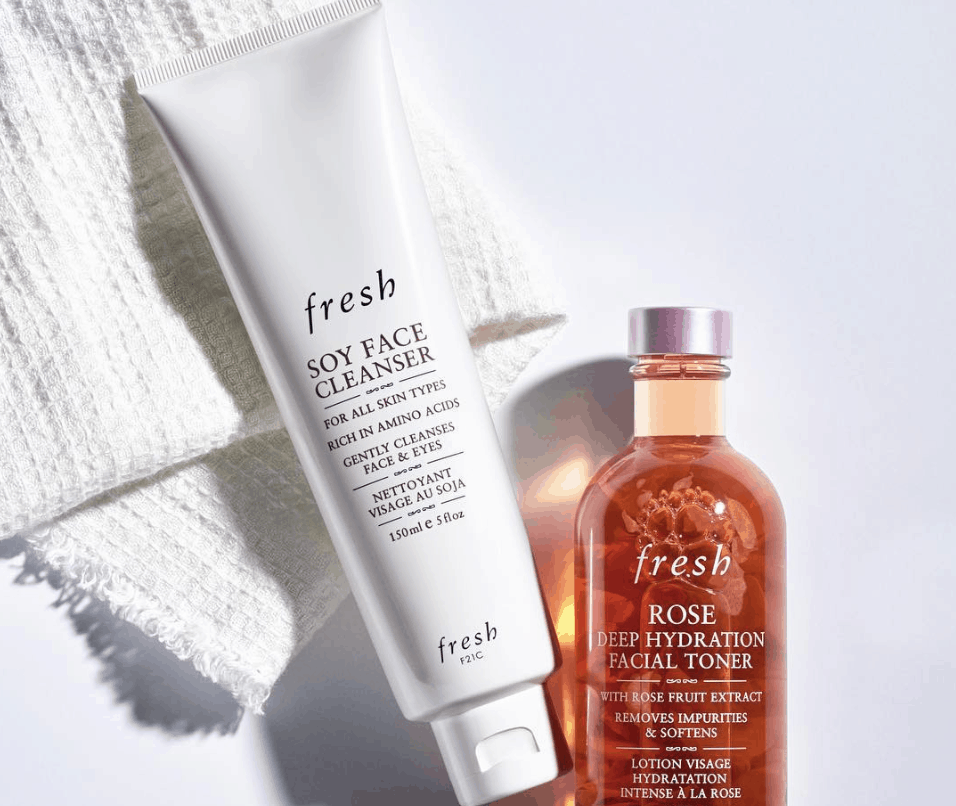 Fresh Soy Face Cleanser Product and Toner