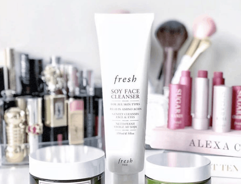 Fresh Soy Face Cleanser and Cosmetics Products