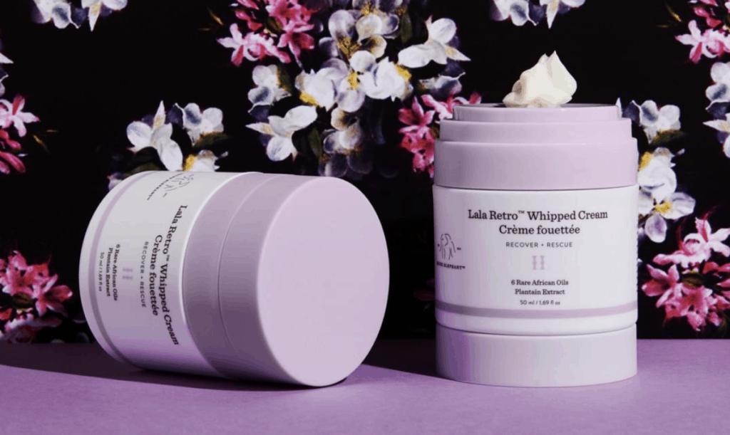 lala retro whipped cream floral backdrop