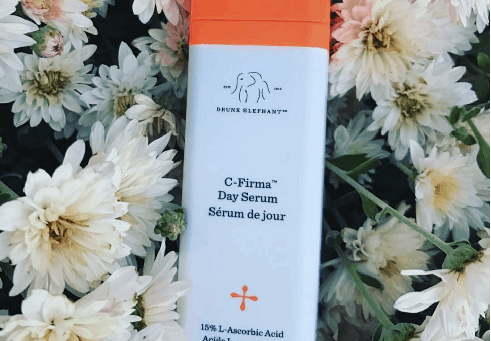 Drunk Elephant C-Firma Day Serum Floral Backdrop