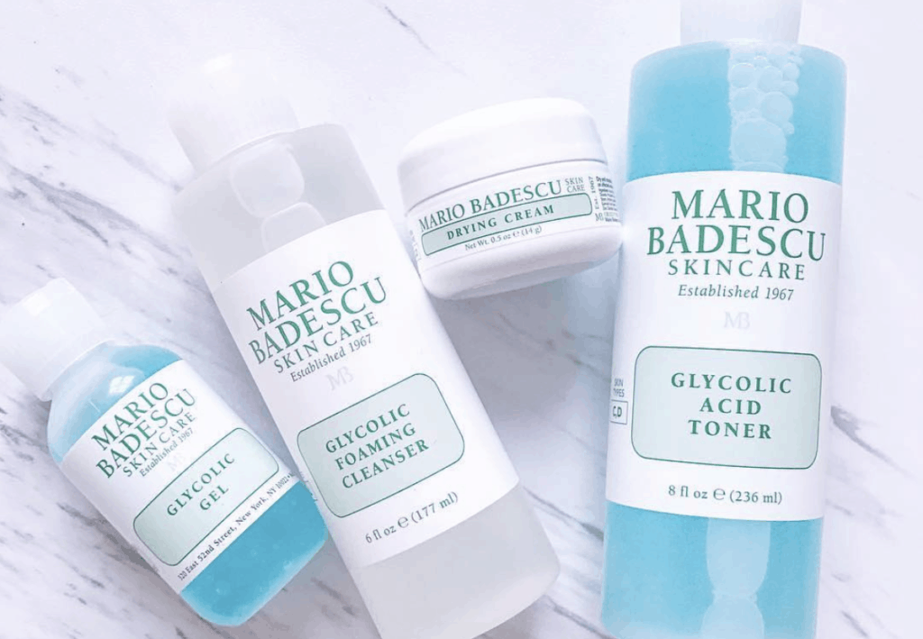 Mario Badescu's Glycolic Acid Toner and products