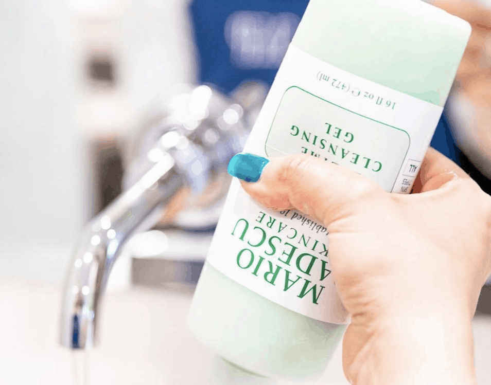 Mario Badescu Enzyme Cleansing Gel in hand