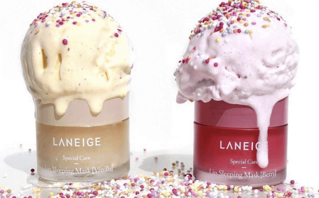 Laneige Lip Sleeping Mask sprinkles and ice cream shot