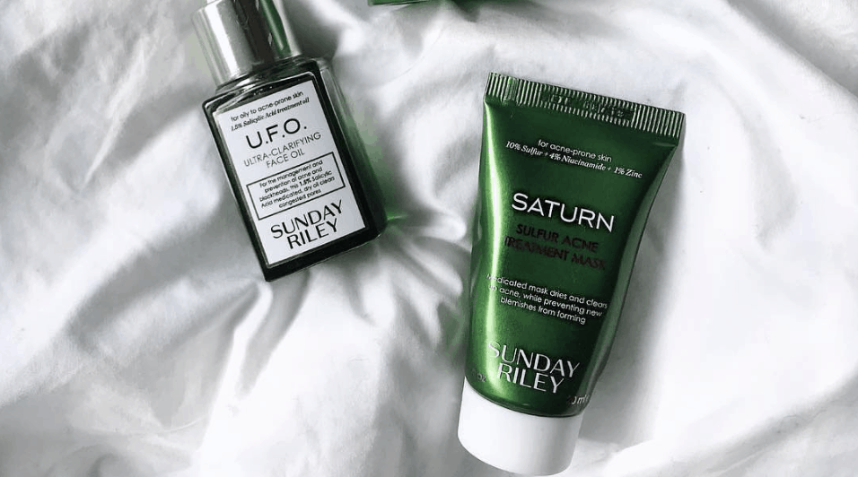 Sunday Riley's Sulfur Acne Treatment Mask and UFO product