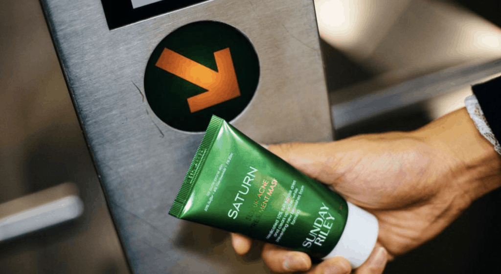 Sunday Riley's Sulfur Acne Treatment Mask Subway Backdrop