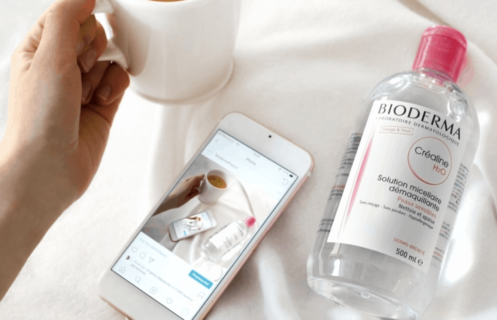 Bioderma's Micellar Water cell phone coffee