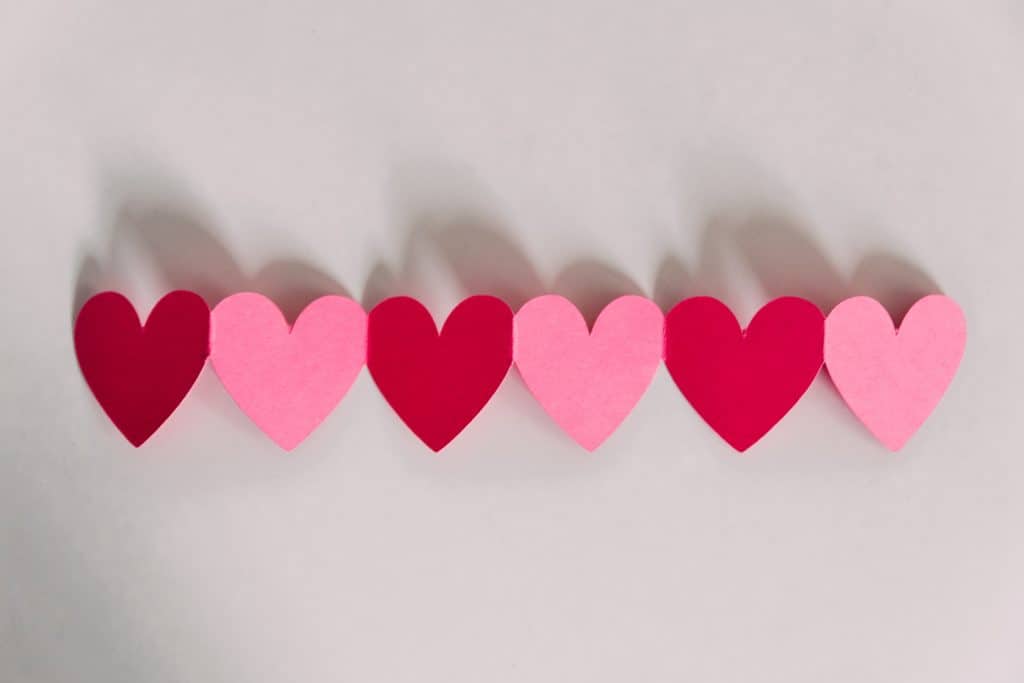 paper heart cut outs