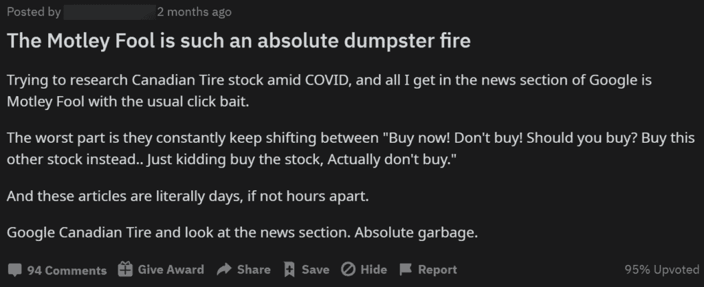 motley fool complaint on reddit #2